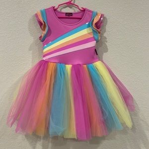 Girls Rainbow Tulle Dress size 7/8